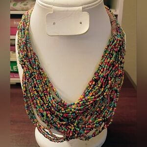Colorful Beaded Necklace By Anthropologie